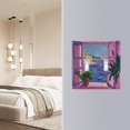 thumbnail image 4 of Yayeee Toggle Light Switch Wall Plate 3-Gang 6.37"x4.48" Decorative Outlet Cover, Purple Window Scene, 4 of 7