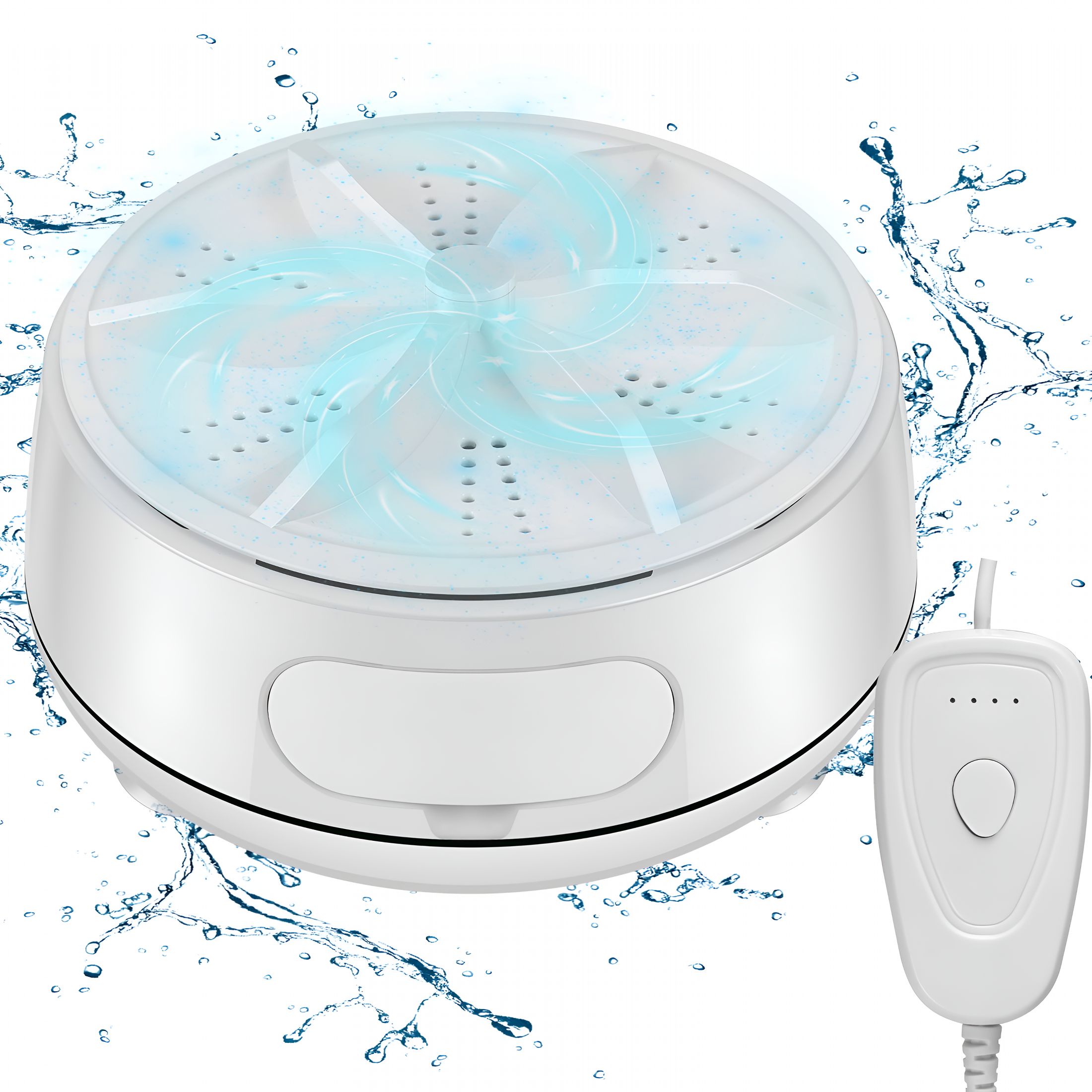 HIBIBUD 2026 New Mini Washing Machine 4 Mode Ultrasonic Turbine Washer Small Ultrasonic Washing Machine Silent Operation Portable Washer Machine with Detergent Storage Design for Home Travel Camping