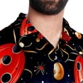 thumbnail image 5 of Seven Starred Ladybird Men's Short Sleeve Poplin Shirt, Casual Printed Beach Button Down Summer Unisex Shirts, 5 of 6