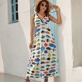 thumbnail image 6 of Tropical Fish chart Sleeveless Dress Woman dresses Aesthetic clothing, 6 of 6
