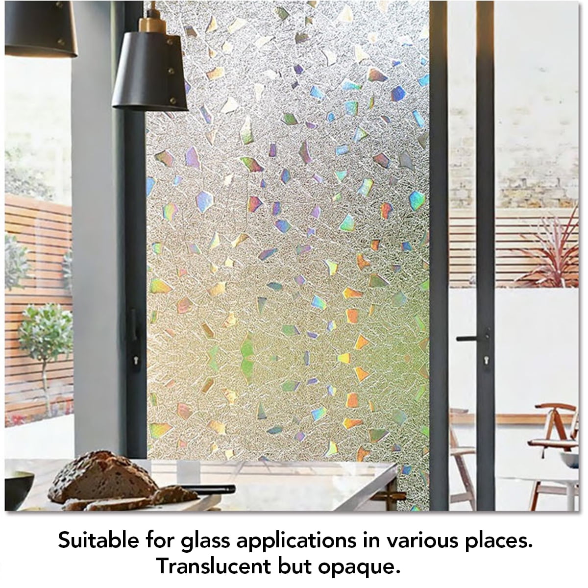 3D Static Privacy Window Glass Screen Film Anti UV Sticker Home Decor 60X100cm 