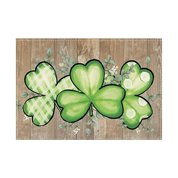 MXTPOV St. Patrick's Day Placemats, Gnomes Shamrock Printed Placemats Set of 4, Seasonal Spring Kitchen Dining Table Decor for Party Home Decor, St Patricks Day Decorations