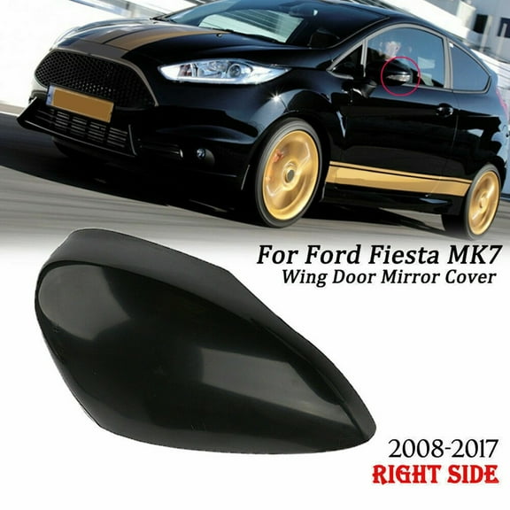 For Ford Fiesta 2011-2017 Passenger Right Side Rear View Mirror Cover Cap Black