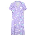 thumbnail image 4 of Byworldtasic Nightgowns for Women Button Down Sleep Shirt Short Sleeve NightShirts Boyfriend Sleepdress Soft Pajama Dress, 4 of 7