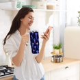 thumbnail image 5 of Yayeee 40oz Stainless Steel Tumbler with Straw and Handle Double-Wall Insulated Travel Water Bottle, Dark Blue Jellyfish Pattern, 5 of 8
