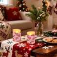 thumbnail image 6 of 2 PCS Tilted Flameless Candles Flickering LED Lights Battery Operated Candles with Remote Timers for Holiday Decor Roses and Stripes Pattern, 6 of 7