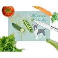 thumbnail image 2 of Caroline's Treasures Welcome Friends Black Bull Terrier Glass Cutting Board Large, 2 of 2