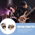 thumbnail image 1 of 2x Clavijas de guitarra Correa antideslizante Hebilla Pin de bloqueo para ukelele bajo (Oro) Likrtyny  Para Estrenar, 1 of 5