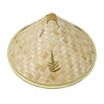 thumbnail image 3 of Sombrero de pesca cónico Sunnimix Artesanías tejidas Sombrero trenzado de bambú 16,5 pulgadas, 3 of 8