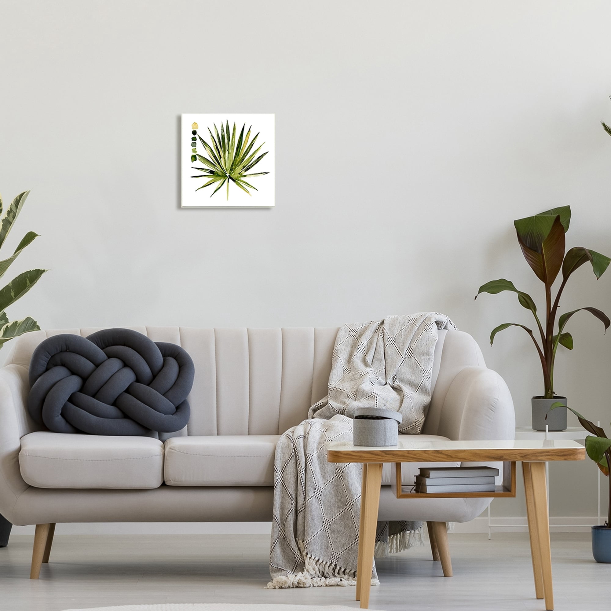 Stupell Industries Succulent Aloe Plant Spiky Leaves Abstract Paint Scale,12 x 12, Design by Jennifer Paxton Parker