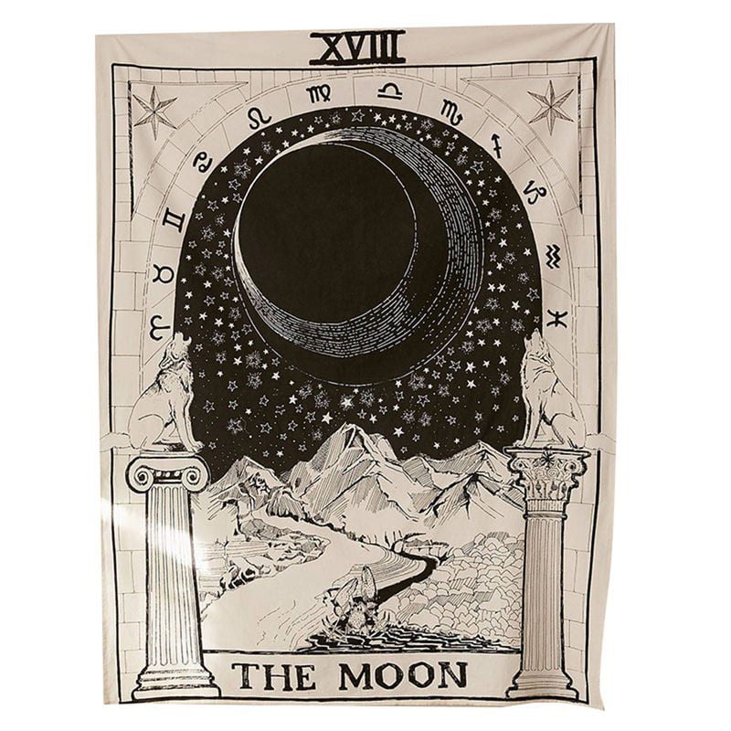 The Moon Tapestry Medieval Europe Divination Tapestry Decor Wall Hanging 