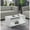 White, variant on Homestock Eclectic Elegance Coffee Table, Rectangular Shape With Open Bottom Shelf For Essentials, Easy Assembly, 42" X 18" X 18"-Color:White