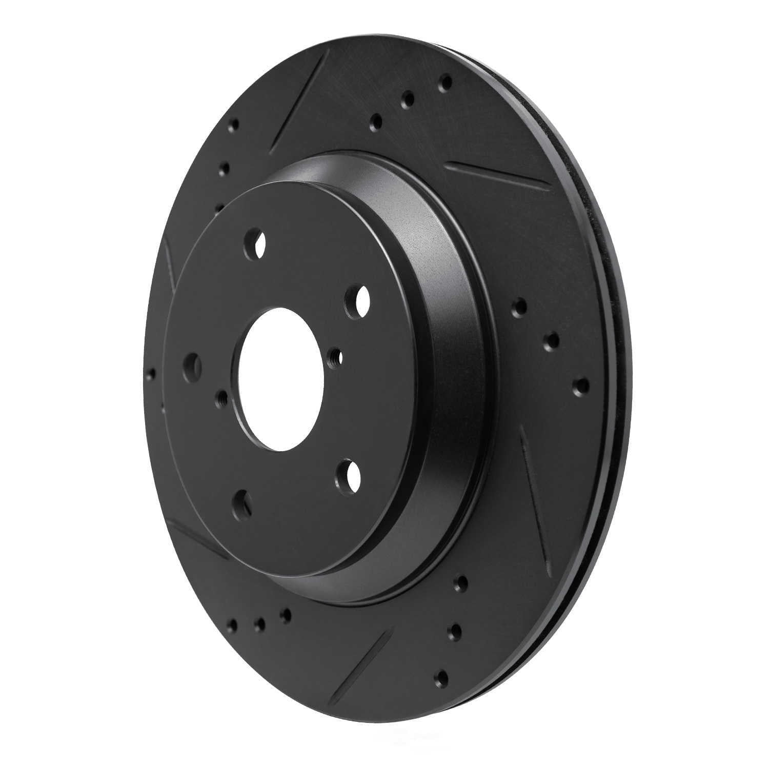 Dynamic Friction Company 633-13046L DFC Brake Rotor - Drilled And Slotted - Black