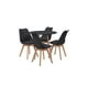 thumbnail image 1 of Comedor Alterego Redondo Negro con 4 Sillas Negras, 1 of 2