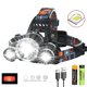 thumbnail image 2 of Linterna frontal Led superbrillante portátil con batería 18650, linterna frontal recargable para acampar al aire libre, pesca, caza, 2 of 5