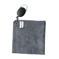 thumbnail image 2 of Toalla de pelota de golf con clip, toalla de limpieza cuadrada portátil con clip, pelota de golf gris, 2 of 8