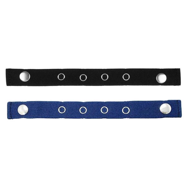 2x Cinturón extensor de cintura para pantalones de maternidad con broche elástico Azul negro