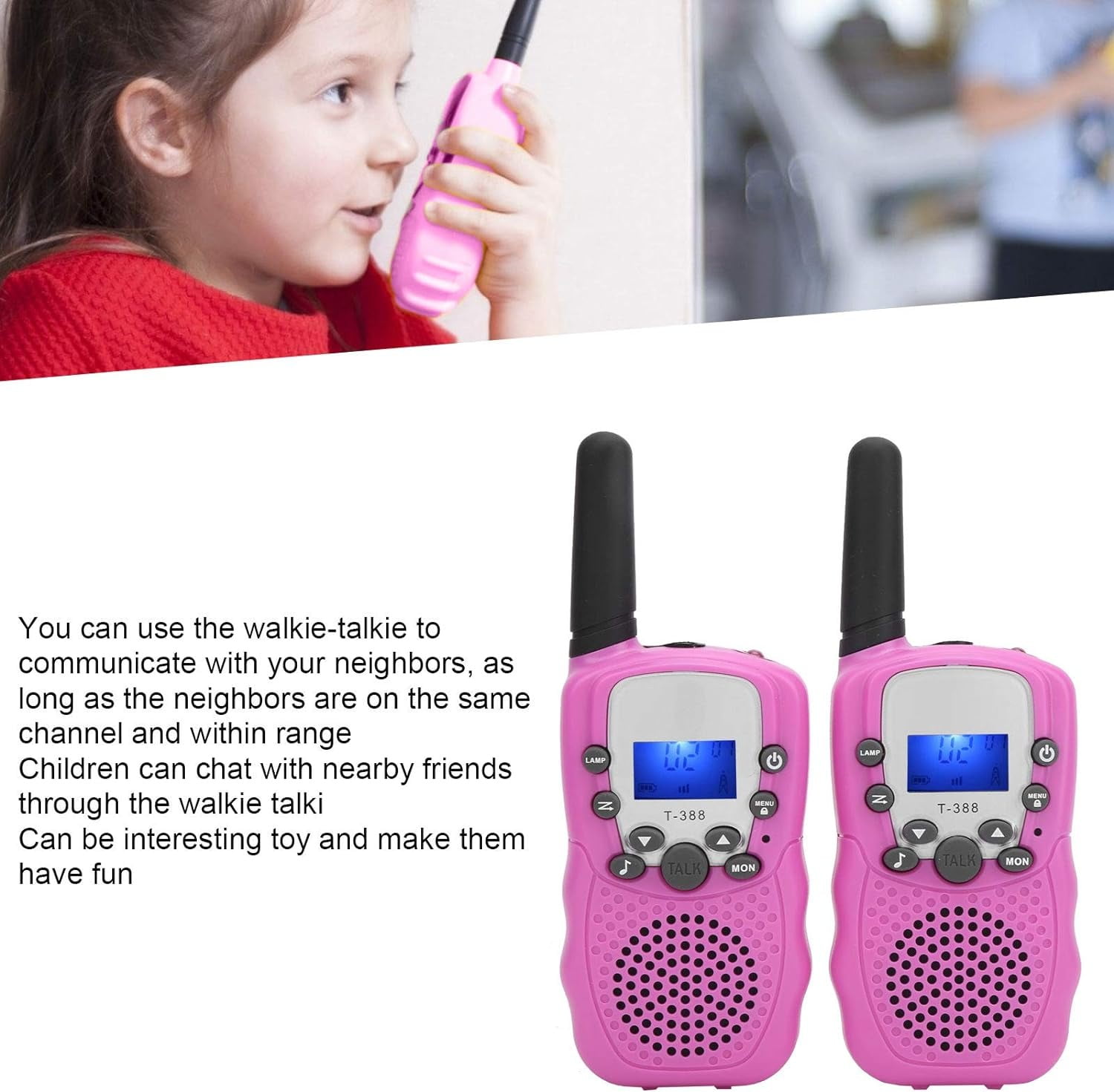 XINRUNHANG - Walkie Talkies T-388 - Mini radio de 2 vías recargable por USB, 22 canales de XINRUNHANG - Walkie Talkies T-388 - Mini radio de 2 vías recargable por USB, 22 canales de