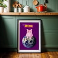 thumbnail image 6 of Pink Cat Conquers the World - Collage Cat Pop Art Space Surrealism Modern Art Humor Cosmic Black Framed Wall Art Print 20 x 30 inches, 6 of 8