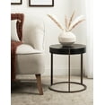thumbnail image 6 of Kate and Laurel Rovin Modern Round Side Table, 16 x 16 x 18, Black and Bronze, Wooden Short Living Room End Table for Small Spaces and Bedroom Home Decor, 6 of 7