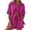 Hot Pink, variant on Arlun Womens 2 Piece Linen Short Sets Summer Beach Vacation Two Piece Sets Long Sleeve Button down Blouse and Shorts Solid Color Soft Comfort Simple Stylish Matching Outfits White XL