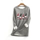 thumbnail image 1 of Pntutb Mujeres Sudadera de lana gruesa Estampado de Navidad Terciopelo Cálido O-cuello Ropa interior top Pntutb Pntutb-2763, 1 of 3