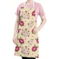 thumbnail image 5 of Pioneer Flower Floral Print Pattern Apron for Women and Men, Cotton Linen Waterproof with Pockets, Adjustable, 33x27 Inch for Kitchen, Gardening, BBQ, Salon, 5 of 6