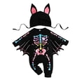 thumbnail image 2 of FASHOFT Baby Boy Halloween Outfit Fashion Long Sleeve Skeleton Print Romper Jumpsuit With Hat Set For Holiday Cosplay Party Wear Baby Halloween Pink 9-12 Months, 2 of 9