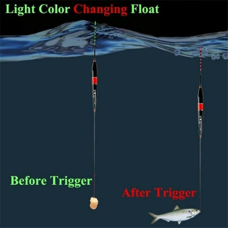 Visland Smart Fishing Float,Electronic LED Light Automatically Fish Bite  Alarm Night Fishing Floats Bobbers 