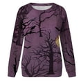 thumbnail image 4 of Hauts pour Femmes Chic Décontracté 2023 Halloween Imprimé Manches Longues Col Rond Chandail à Capuchon Décontracté Hauts Costumes d'Halloween pour Femmes en Liquidation, 4 of 5