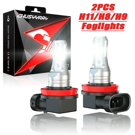 H9 LED Fog Light Bulb H11 12V 55W Lamps 6000K White Foglight Bulbs H8 Kit Pack of 2
