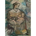 thumbnail image 2 of Tadeusz Makowski 11x14 Black Ornate Wood Framed Double Matted Museum Art Print Titled: Maternity (1912), 2 of 5