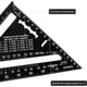thumbnail image 3 of Transportador de regla de ángulo métrico cuadrado triangular de 7 pulgadas 185x185x260 mm Cuadrado de velocidad Aleación de aluminio Escuadra de carpintero Escuadra de carpintero de precisión Multi A, 3 of 5