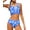 Blue Hibiscus, variant on Girls 2 Piece Swimsuits Tween Bathing Suit Kids High Waisted Bikini Padded Tankini Summer Beach Swimwear Set (Size 10-12, Blue Hibiscus Print)