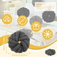 thumbnail image 3 of Jokapy 3 Strands Cushion Soft Knot Pillow Handmade Braided Cushion Decor, Gray, 12" x 12", 3 of 11