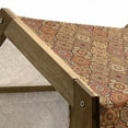 thumbnail image 5 of Moroccan Pet House, Vintage Hand Drawn Style Ottoman Trellis Floral Motifs, Outdoor & Indoor Portable Dog Kennel with Pillow and Cover, 5 Sizes, Orange Yellow Brown, by Ambesonne, 5 of 5