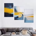 thumbnail image 4 of Nawypu Wall Art Framed Abstract Canvas Artwork Decor Modern Colorful Graffiti Navy Picture Print Paintings for Living Room Bedroom Home Office Walls 12''x16''X3 Panels, 4 of 4