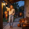 thumbnail image 4 of Halloween Solar Wind Chime Lights, Hanging Ghost Pumpkin Skull Decorative Lantern, Outdoor Garden Yard Porch Holiday Display, Haunted House Fall Festival Seasonal Decorative Lighting, 4 of 5