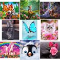 thumbnail image 2 of Rhinestone Embroidery Happy Dog Needlework Mosaic Rhinestone Happy Dog Crystal Embroidery Painting Animal Cross Stitch Wweixi, 2 of 9