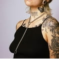 thumbnail image 2 of Collier Ras du Cou en Forme de Cœur pour Femmes et Hommes, Chaîne Cubaine en Acier Inoxydable, Colliers en Forme de Y, Collier Punk, Collier Réglable, Collier Lariat Y, Colliers de Bal, Bijoux, 2 of 4