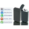 thumbnail image 1 of Tac Plasma Lighter Dual Arc Tactical Beam - USB Rechargable, Electric Windproof Splashproof Flameless Lighter, Butane Free Tactical Dual Arch - New Technology - Seen on TV - Black Matte, 1 of 6