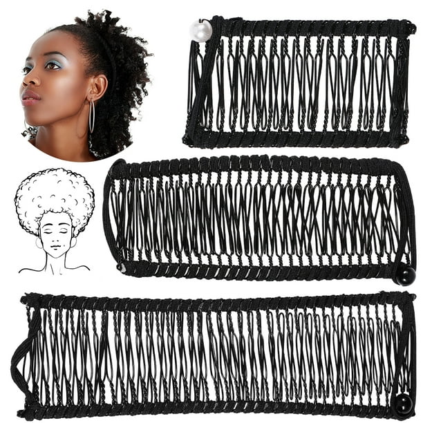 3 Pieces Banana Clip Comb Tool for for Thick Curly Hair, Women Women  Elastic Double Combs Hair Clips, 20 Teeth, 30 Teeth and 40 Teeth -  