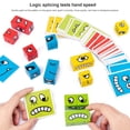 thumbnail image 4 of Juego de cubo mágico que cambia la cara de madera con juegos de mesa de campana de madera para la noche familiar, 4 of 9