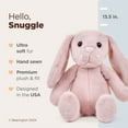 thumbnail image 2 of Bearington Snuggle Bunny The Stuffed Bunny Plush, 13.5 Inch Pink Bunny, Floppy Bunny Stuffed Animal, For Ages 1-14, 2 of 6