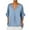 Sky Blue, variant on MIXUE Womens Summer Tops Linen Solid Color Button Down V Neck Short Sleeve Loose Casual Fashion Pullover T Shirts Sportwear,Gray,S