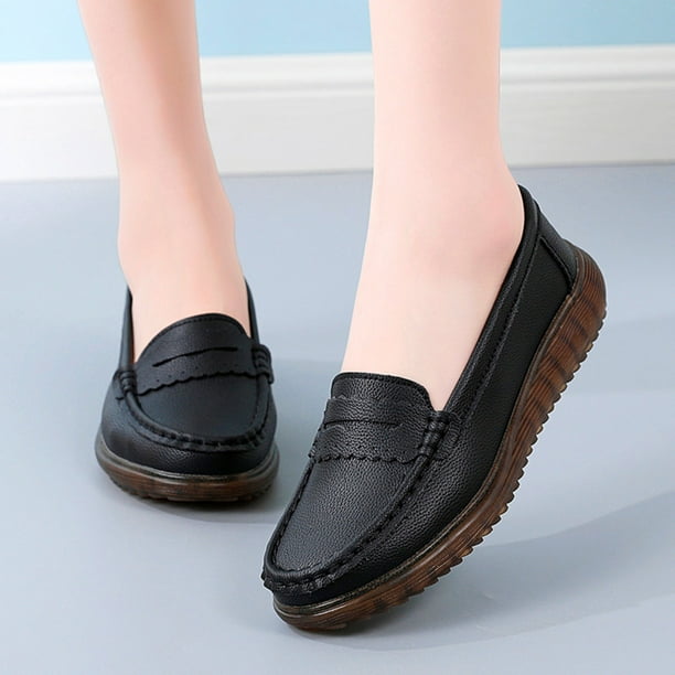 Leather work shoes womens hotsell