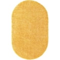 thumbnail image 3 of Unique Loom Davos Shag Collection Area Rug - Solid (5' 3" x 8' Oval Sun Yellow), 3 of 7