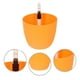 thumbnail image 3 of Maceta redonda con autorriego, elegante y con indicador de nivel de agua, fácil de usar y usar (naranja), 3 of 6