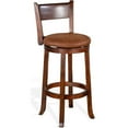 thumbnail image 2 of Home Square 30" Mahogany Wood Swivel Barstool in Dark Chocolate - Set of 2, 2 of 8