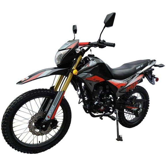 Hawk DLX 250 EFI Fuel Injection 250cc Endure Dirtbike Motorcycle RPS Enduro Bike Hawk Deluxe 5 SPEED Dual Sports Street Bike Motorcycle (Black color)